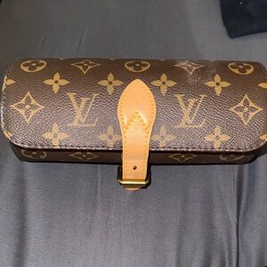 Louis Vuitton Brown and Tan Monogram Clutch